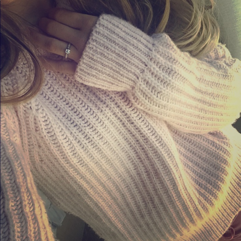 Late Spade Bubble Gum Pink Knit Sweater Medium